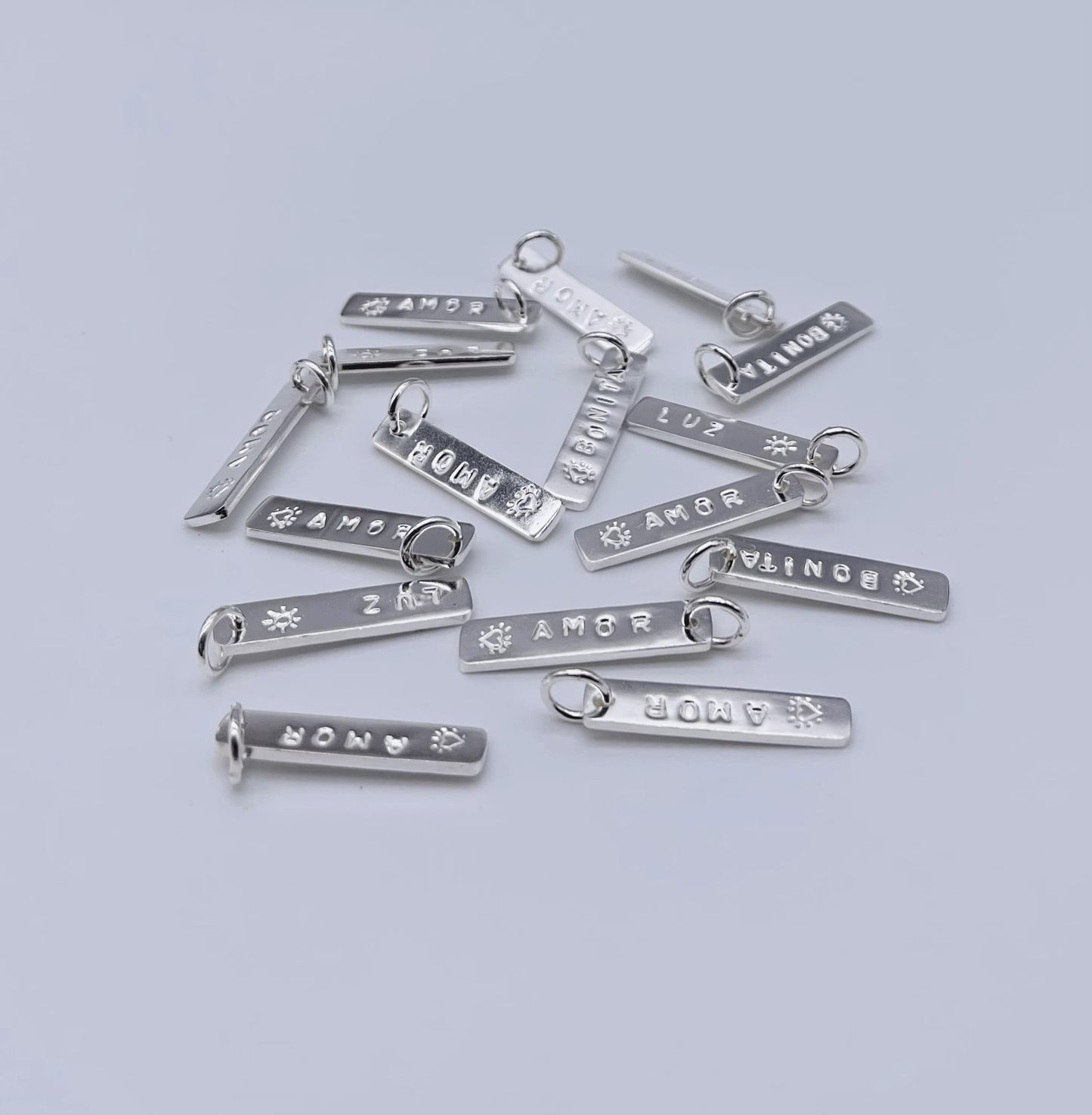 950 Silver Words Charm