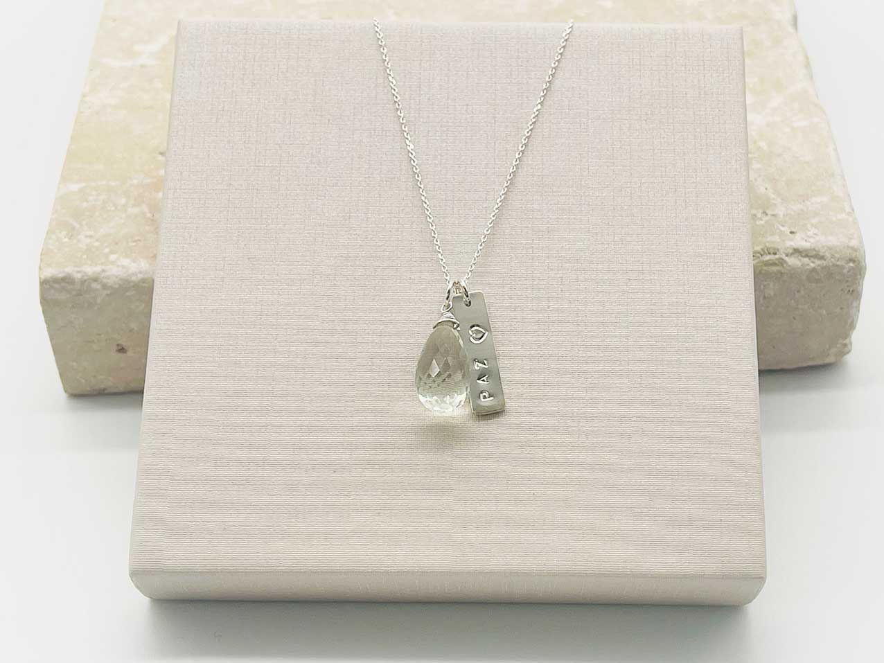Teardrop of Joy & Word 950 Silver