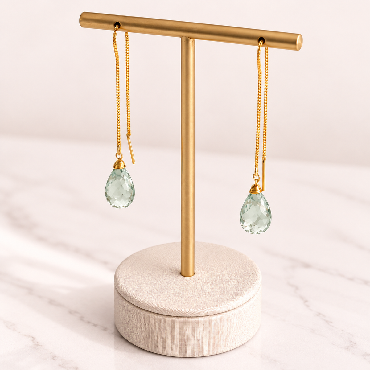 Long Teardrop of Joy Green Amethyst