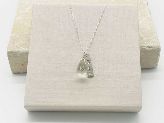 Teardrop of Joy & Word 950 Silver